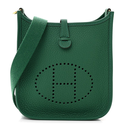 Hermes Taurillon Clemence Evelyne TPM Vert Moyen 1 of 11