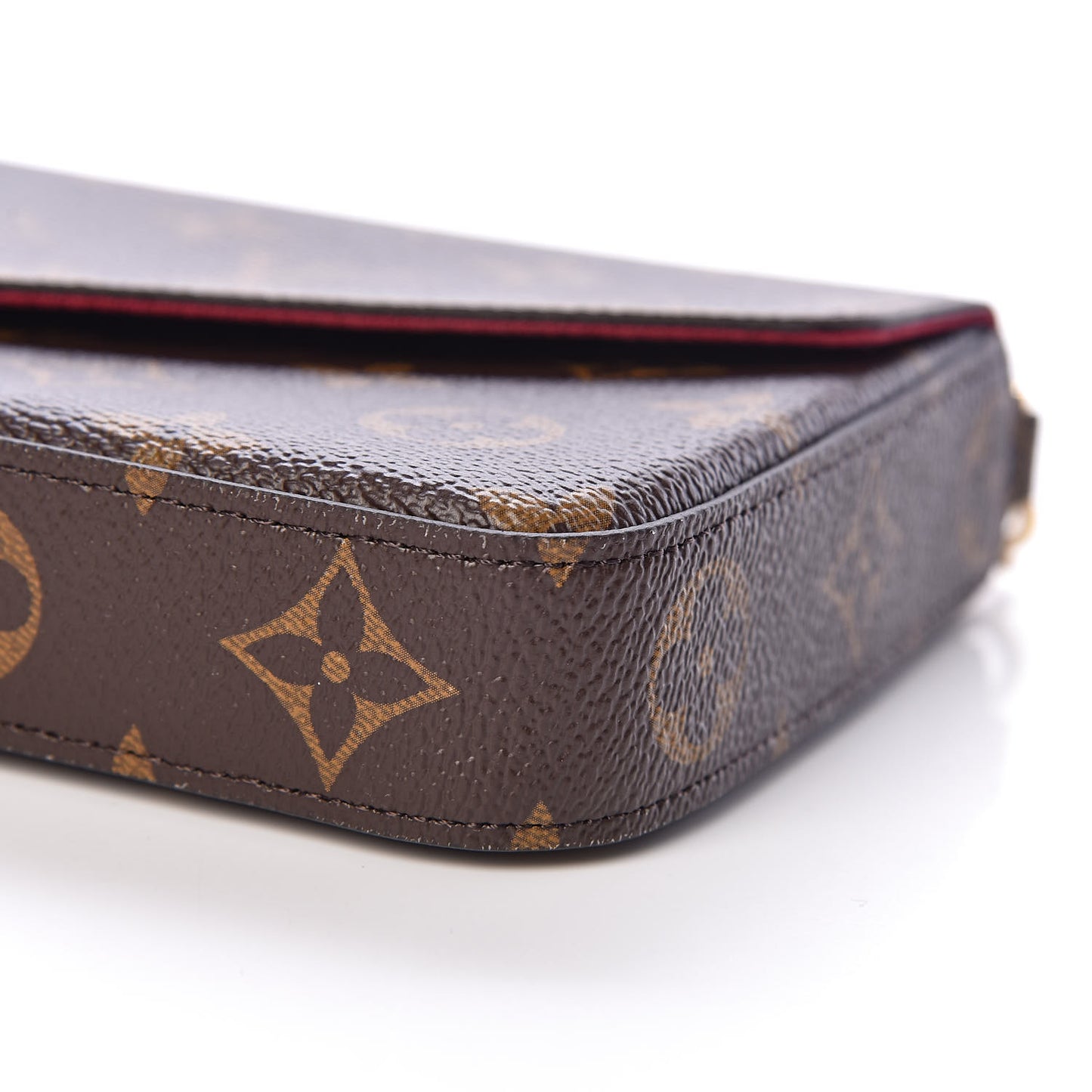 Monogram Pochette Felicie Chain Wallet Fuchsia
