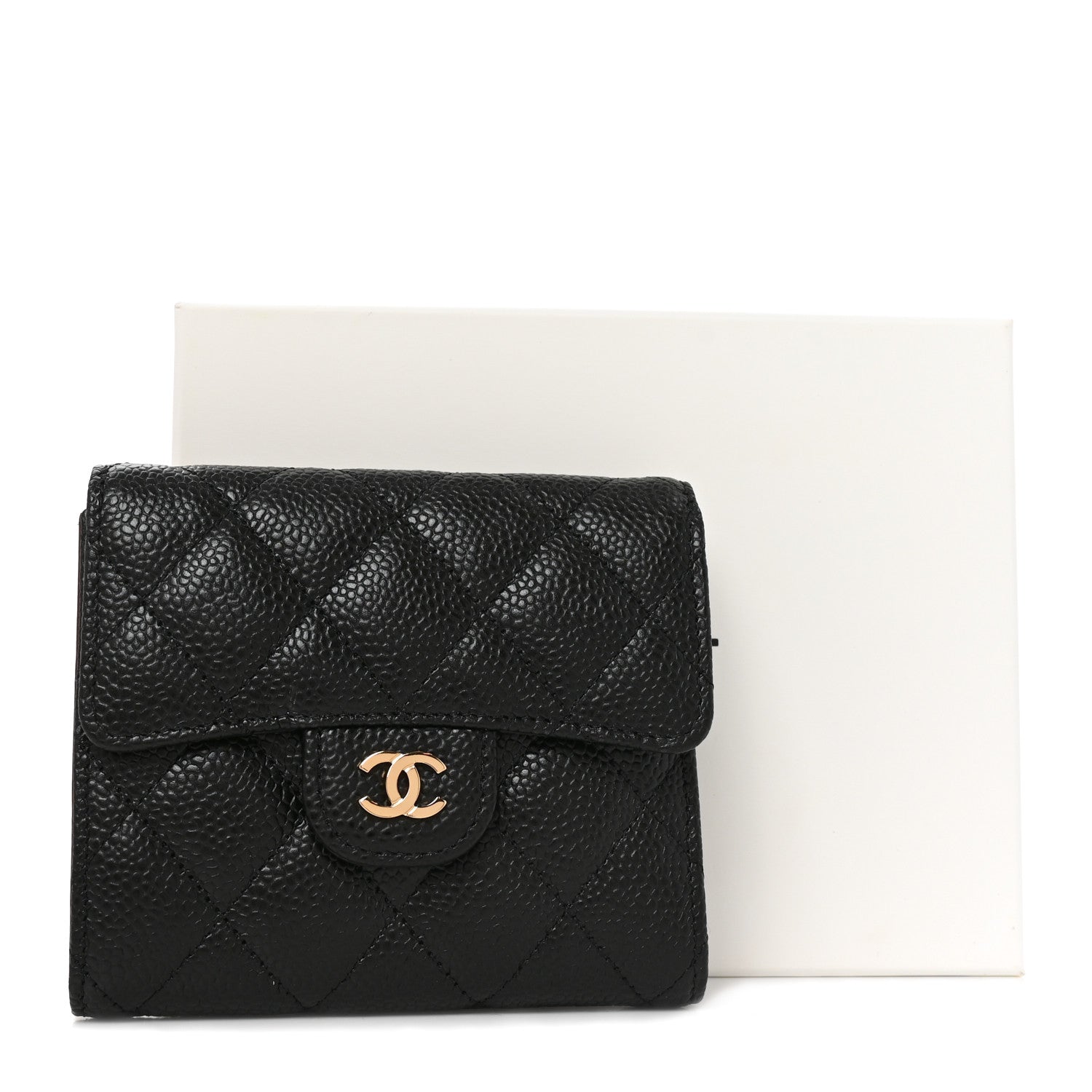 Chanel Caviar Quilted Compact Flap Wallet Black 9 of 9