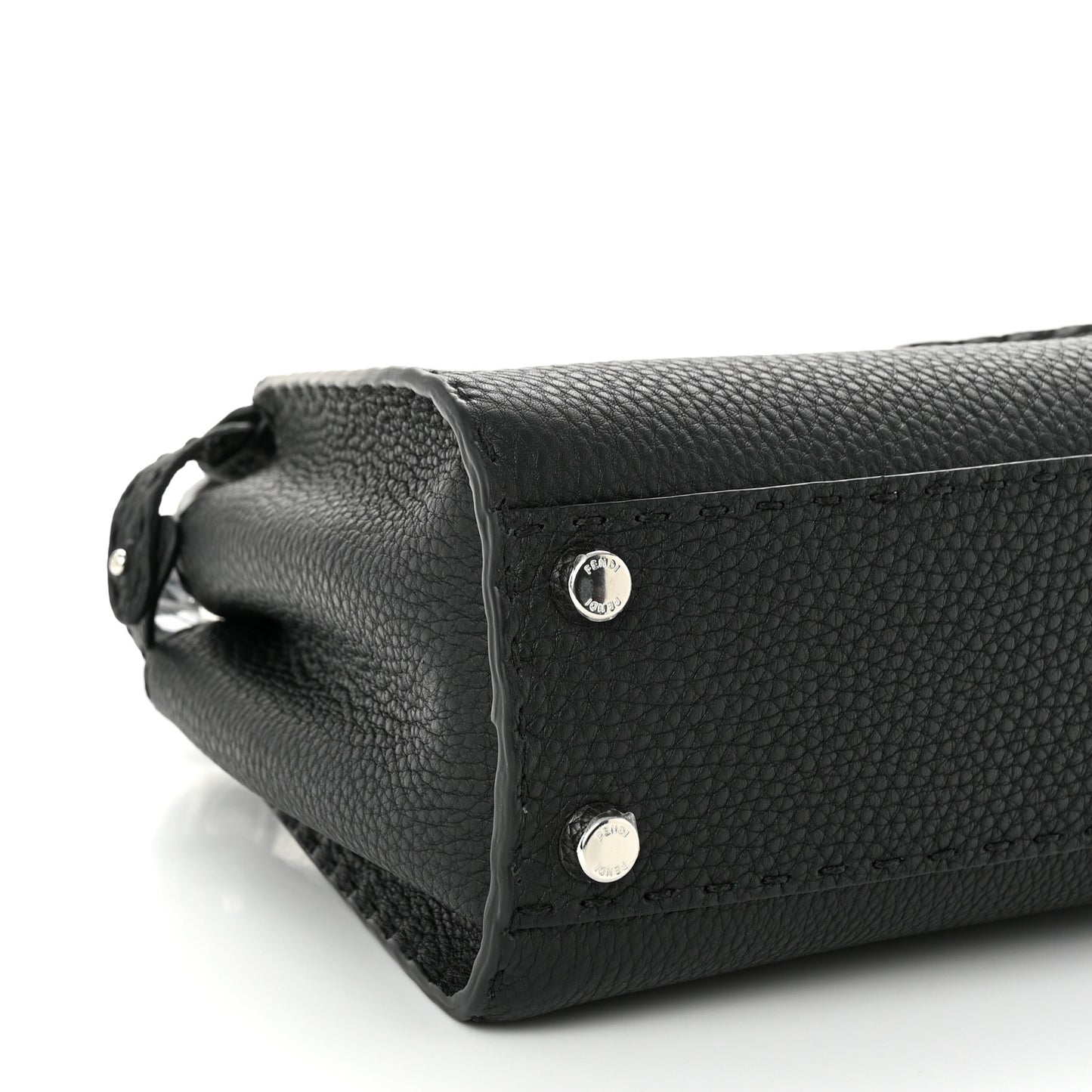 Cuoio Romano Selleria Bi-Color Mini Peekaboo Iconic Satchel Black Mou