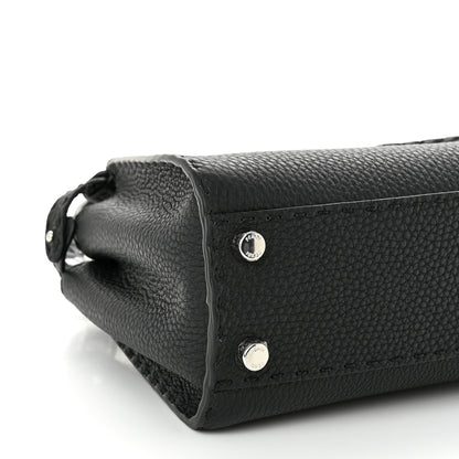 Fendi Cuoio Romano Selleria Bi-Color Mini Peekaboo Iconic Satchel Black Mou 9 of 10