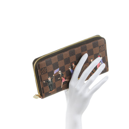 Louis Vuitton Damier Ebene Illustre Zippy Wallet Violet 2 of 7