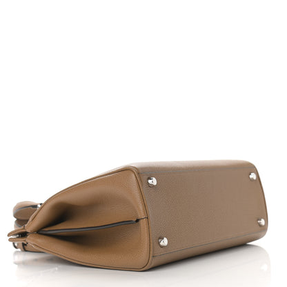 Gucci Posillipo Grain Calfskin Small Zumi Top Handle Bag Friky Taupe 3 of 11