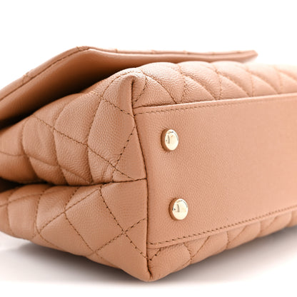 Chanel Caviar Quilted Mini Coco Handle Flap Beige 9 of 10