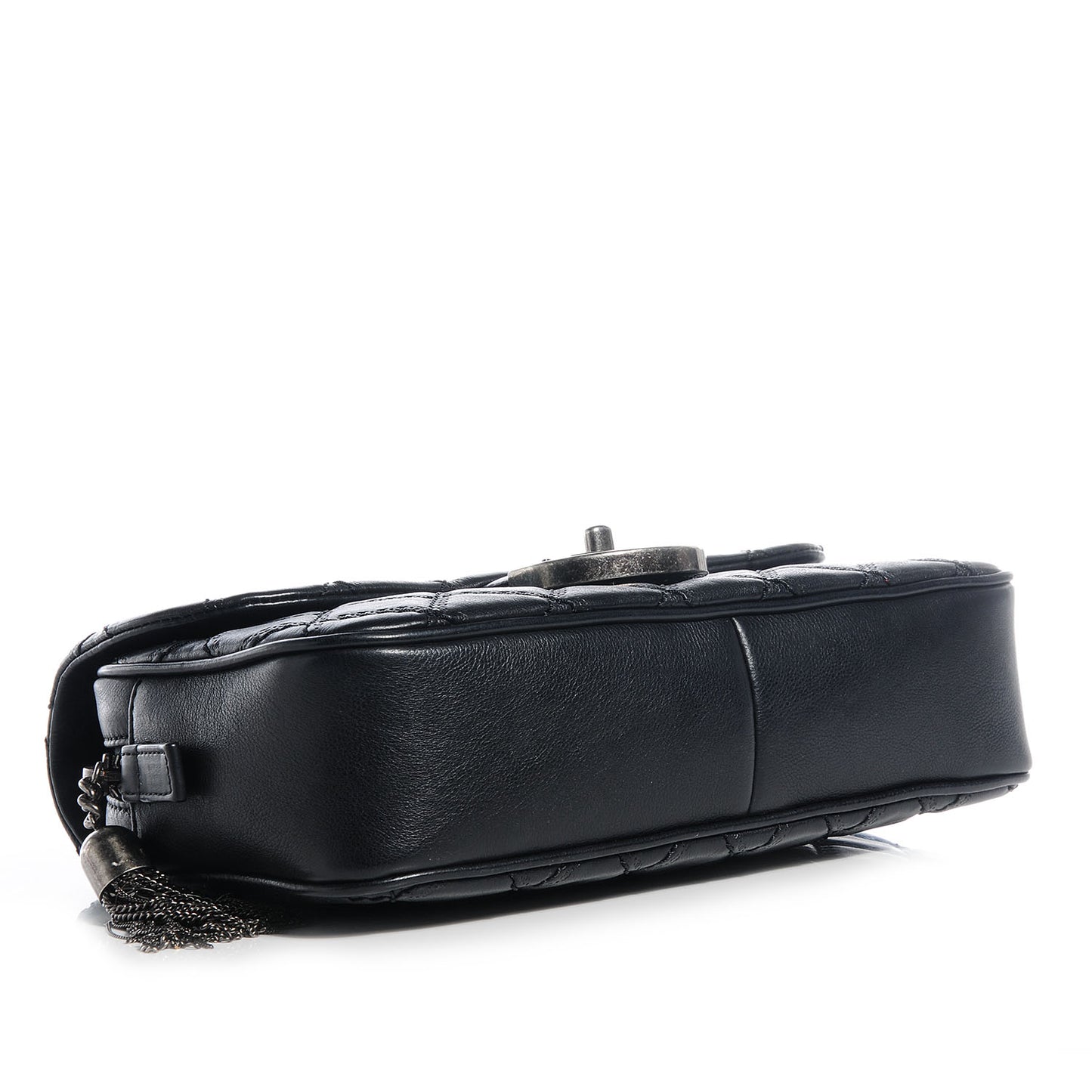 Calfskin Coco Sporran Medium Flap Black
