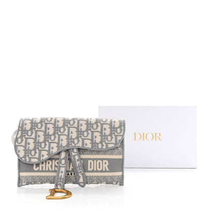 Christian Dior Oblique Slim Saddle Pouch Grey 14 of 14