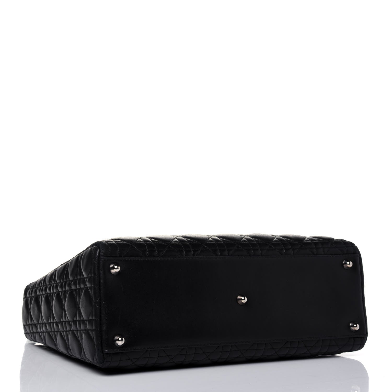 Christian Dior Lambskin Cannage Large Lady Dior Black 5 of 14