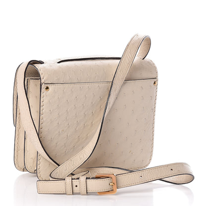Chloe Ostrich Louise Shoulder Bag Ivory 3 of 14