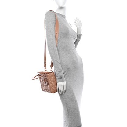 Christian Dior Calfskin Cannage Diamond Small My ABCDior Lady Dior Rose Des Vents 3 of 18