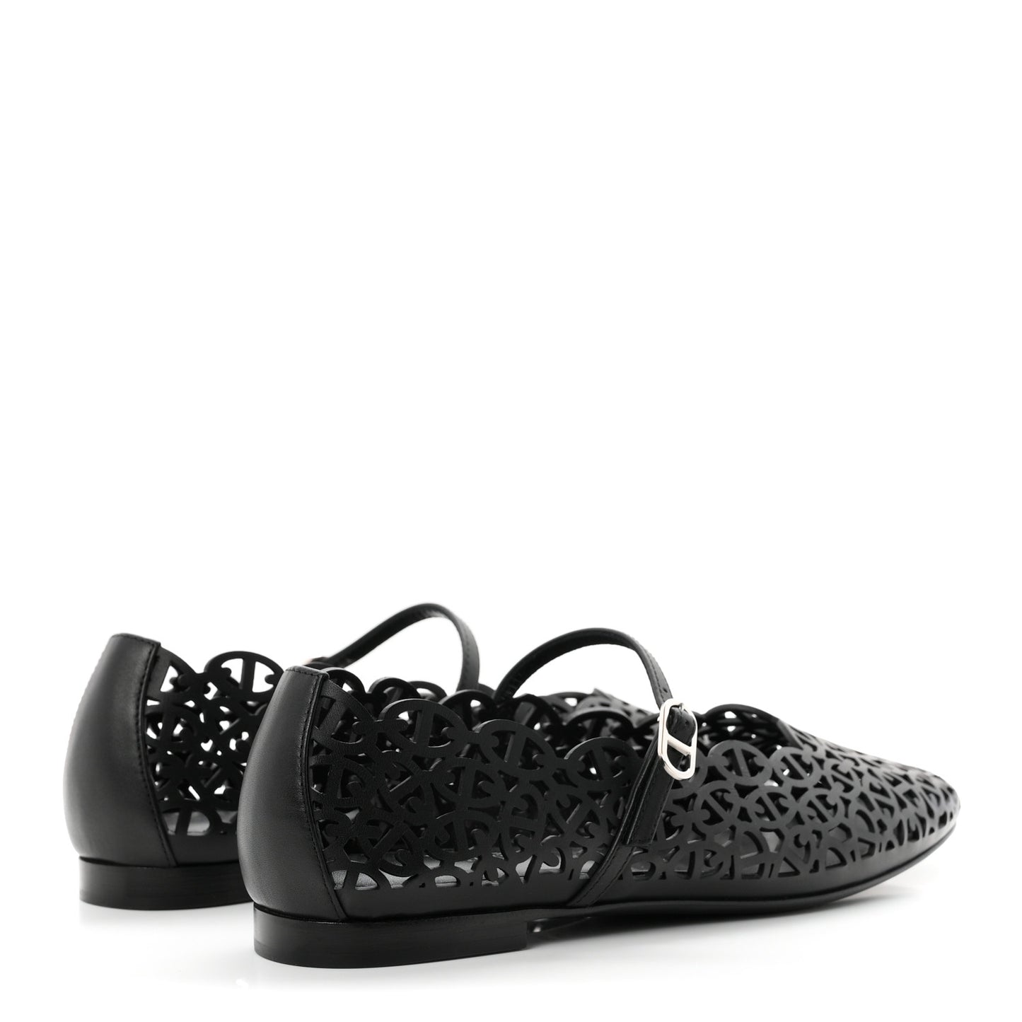 Calfskin Meli Ballet Flats 38.5 Black