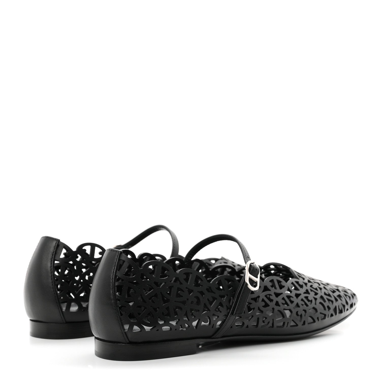 Hermes Calfskin Meli Ballet Flats 38.5 Black 5 of 10