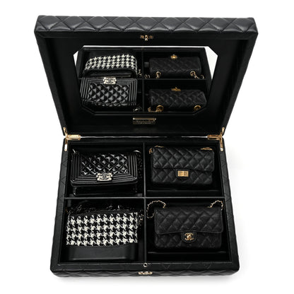 Chanel Lambskin Calfskin Tweed Success Story Set of 4 Minis Bags Black 7 of 47