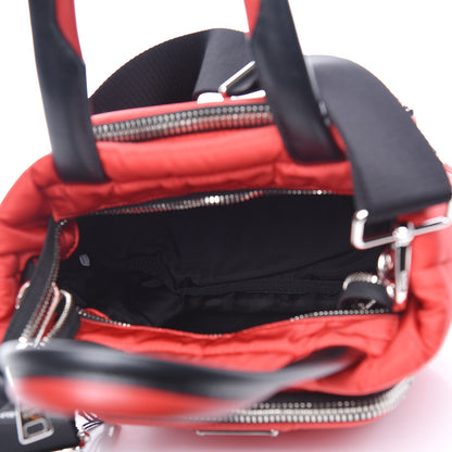 Prada Tessuto Nylon Pocket Small Cargo Tote Rosso Black 5 of 9