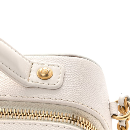 Chanel Caviar Quilted Small CC Filigree Vanity Case White 15 of 17