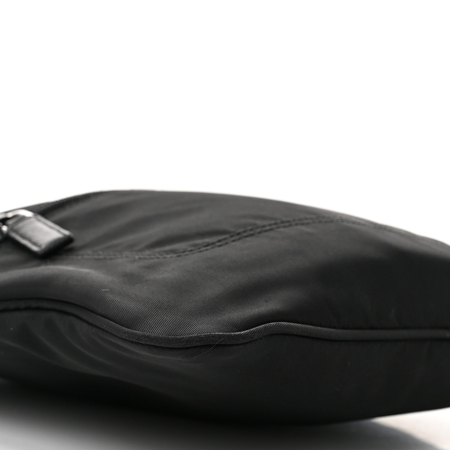 Prada Tessuto Nylon Saffiano Flat Messenger Bag Black 9 of 10