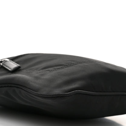 Prada Tessuto Nylon Saffiano Flat Messenger Bag Black 9 of 10