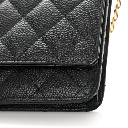 Chanel Caviar Quilted Wallet on Chain WOC Black 12 of 15