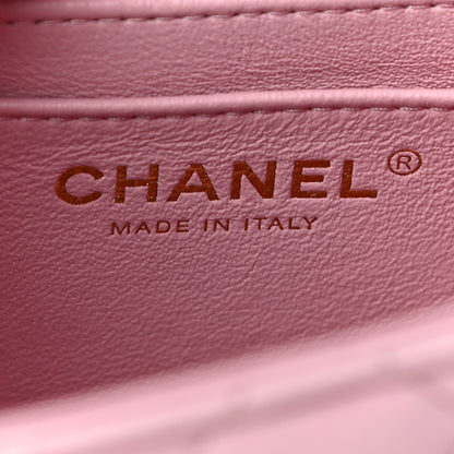 Chanel Lambskin Quilted Mini Square Flap Pink 5 of 10