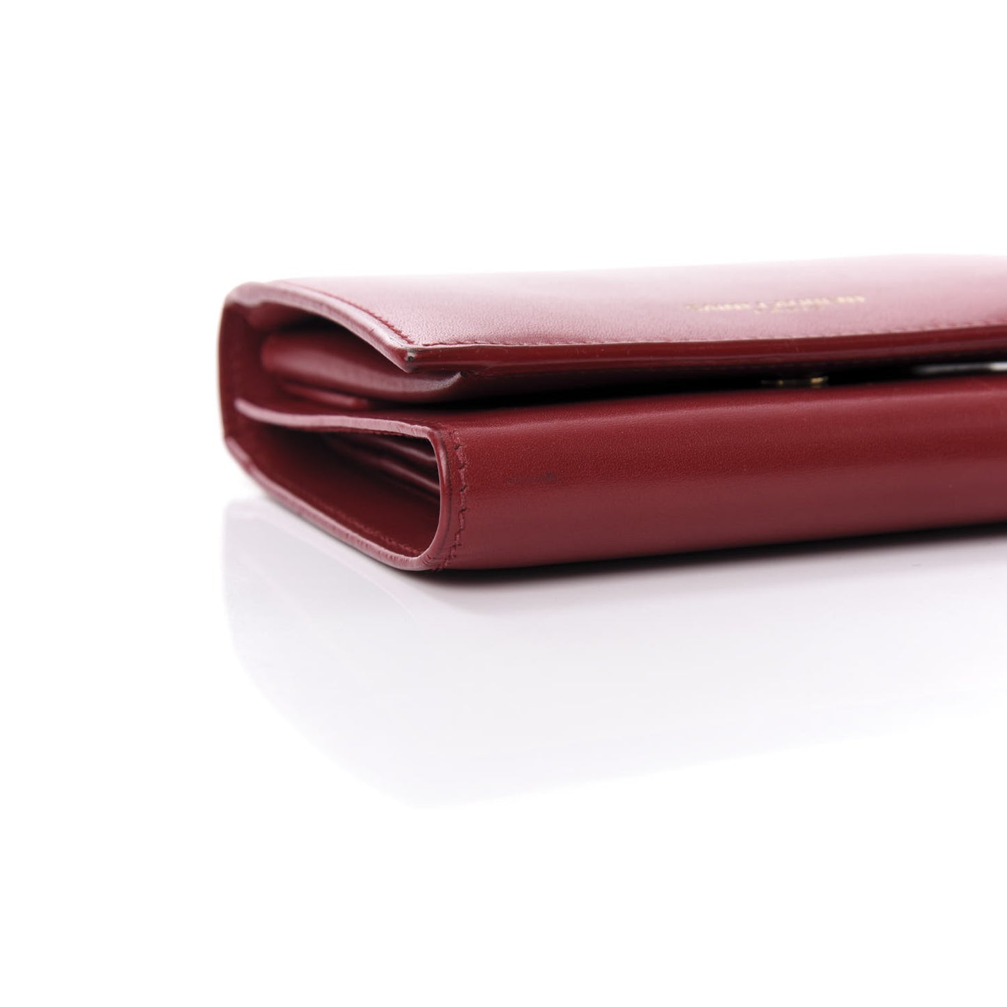 Calfskin Trifold Wallet Red