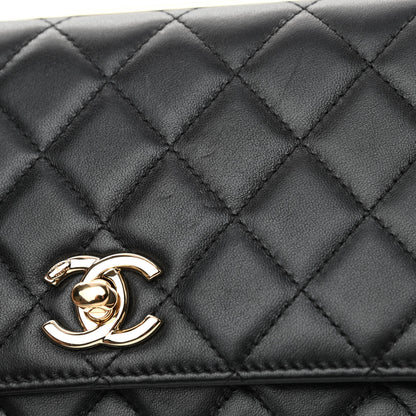 Chanel Lambskin Quilted Trendy CC Wallet On Chain WOC Black 12 of 12