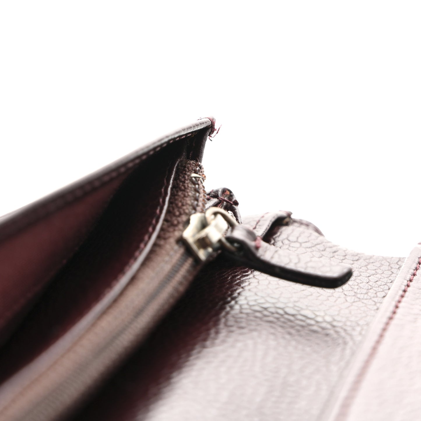 Caviar Timeless CC Yen Wallet Burgundy