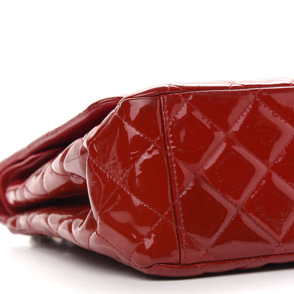 Chanel Patent Quilted Maxi Double Flap Red 10 of 11