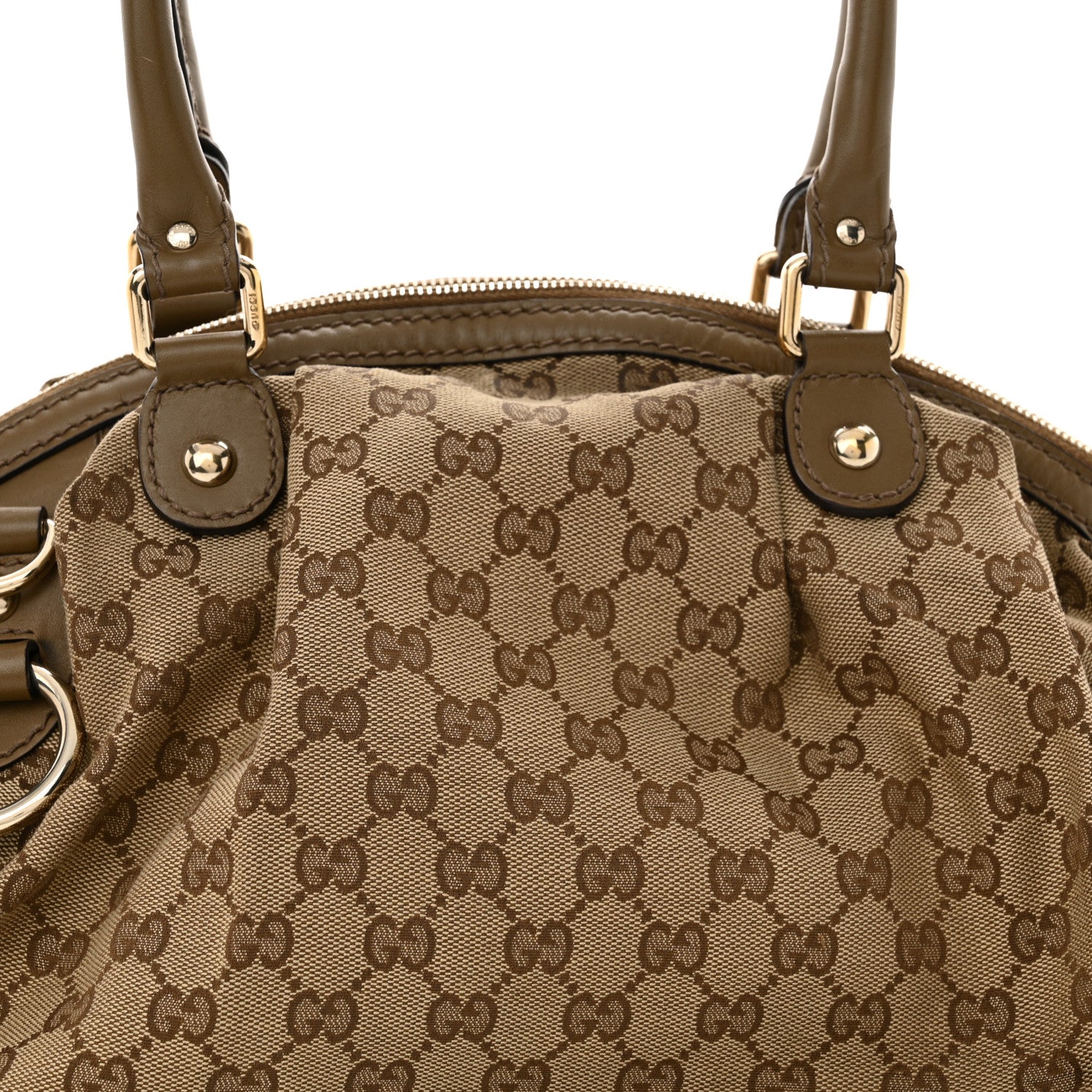 Gucci Monogram Medium Sukey Boston Brown 8 of 15