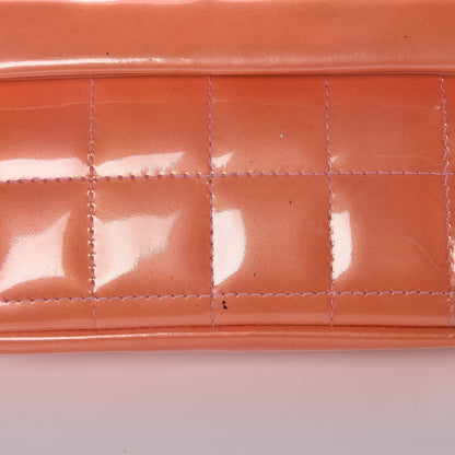 Chanel Patent Square Quilted Extra Mini Convertible Flap Belt Bag Orange 12 of 12