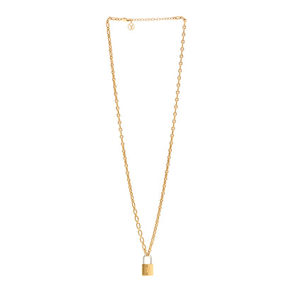 Louis Vuitton Lock Me Pendant Necklace Gold 3 of 5