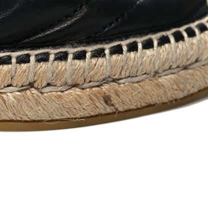 Gucci Nappa Matelasse GG Marmont Espadrille Slippers 37.5 Black 10 of 10