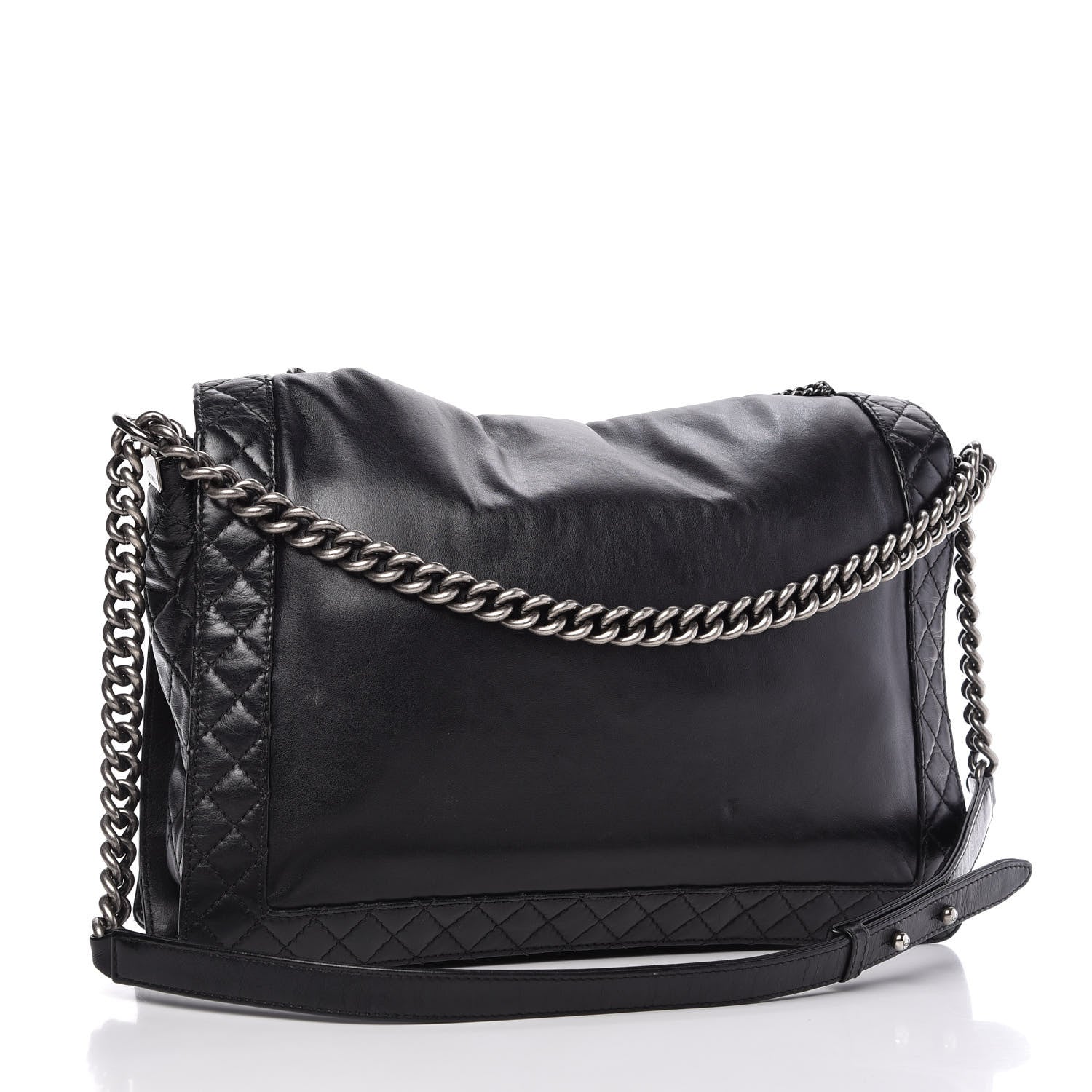 Chanel Calfskin Enchained XL Boy Flap Black 3 of 9