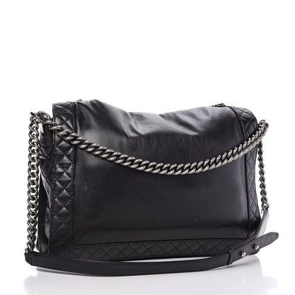 Chanel Calfskin Enchained XL Boy Flap Black 3 of 9