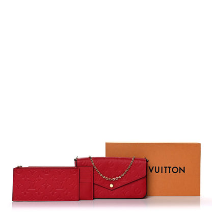 Louis Vuitton Empreinte Pochette Felicie Chain Wallet Scarlet 11 of 11