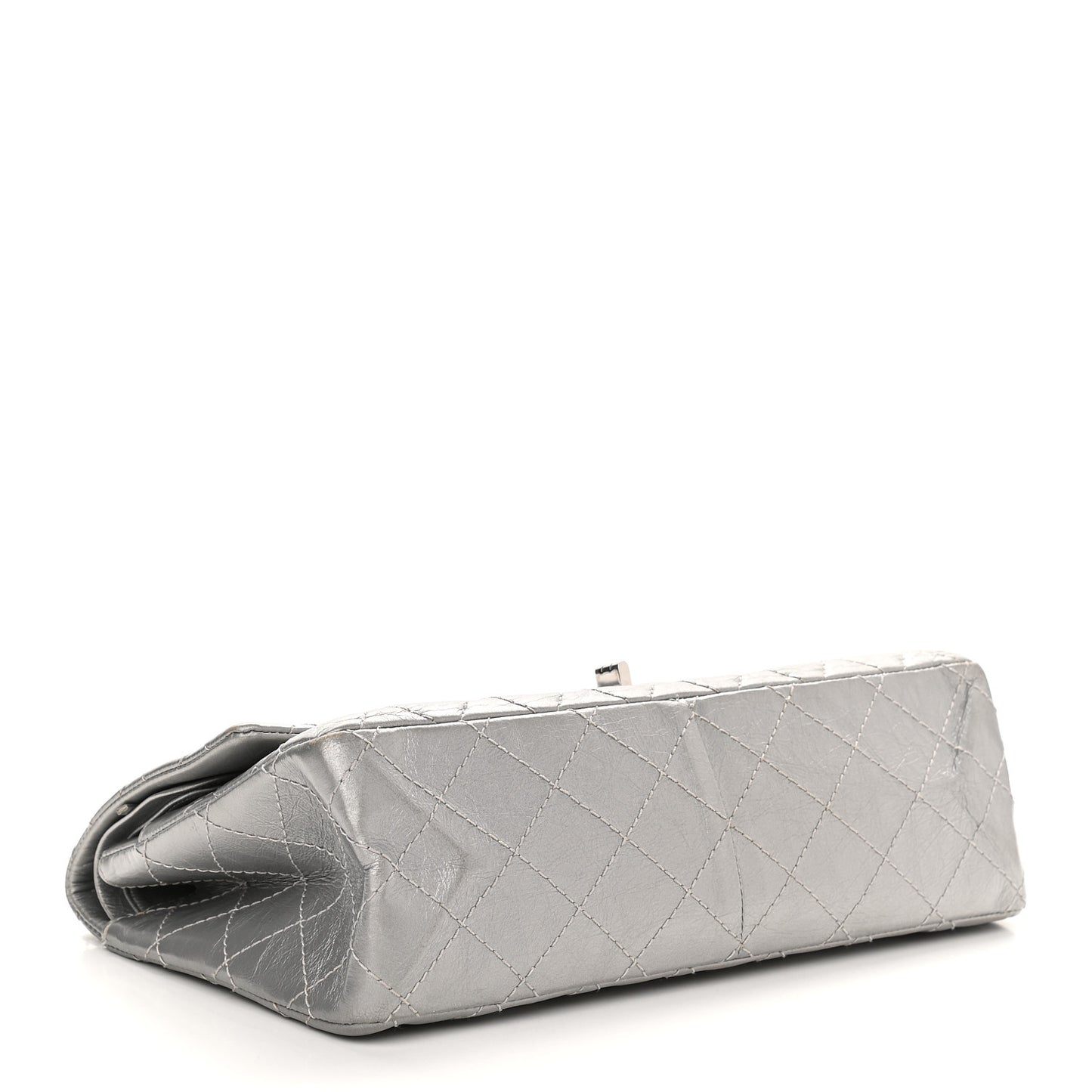 Metallic Aged Calfskin Quilted 2.55 Reissue 226 Flap Silver