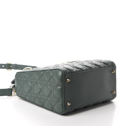 Christian Dior Lambskin Cannage Medium Lady Dior Orage 4 of 11