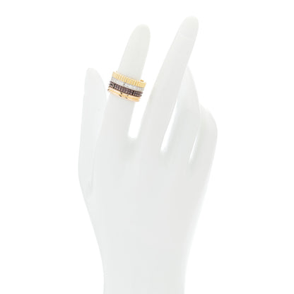 Boucheron 18K Pink Yellow White Gold Diamond PVD Large Quatre Classique Ring 49 4.75 2 of 8