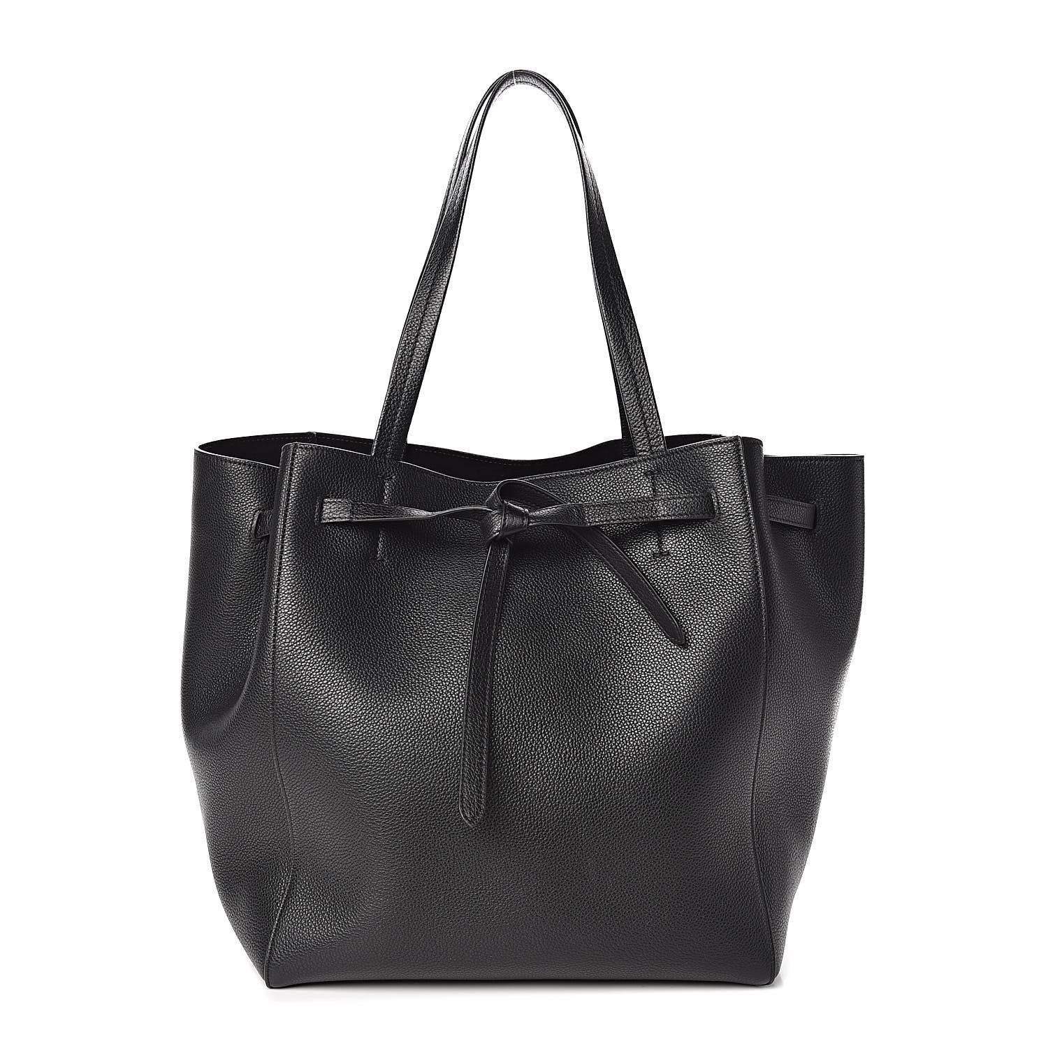 Celine Soft Grained Calfskin Small Belt Cabas Phantom Black 1 of 10