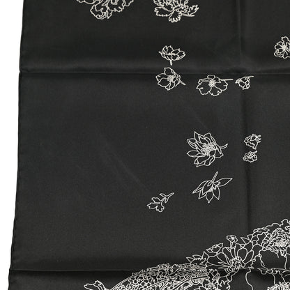 Hermes Silk Robe Legere Scarf 90 Black White 8 of 8
