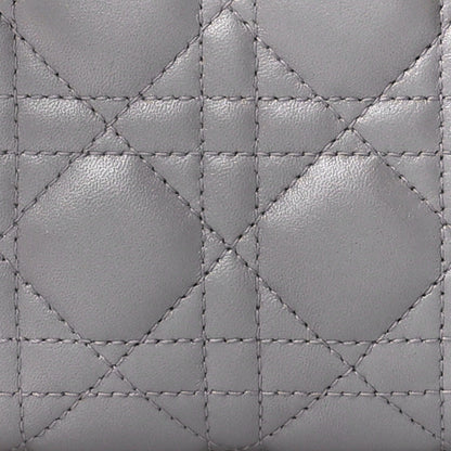Christian Dior Metallic Lambskin Cannage Mini Lady Dior Grey 9 of 12