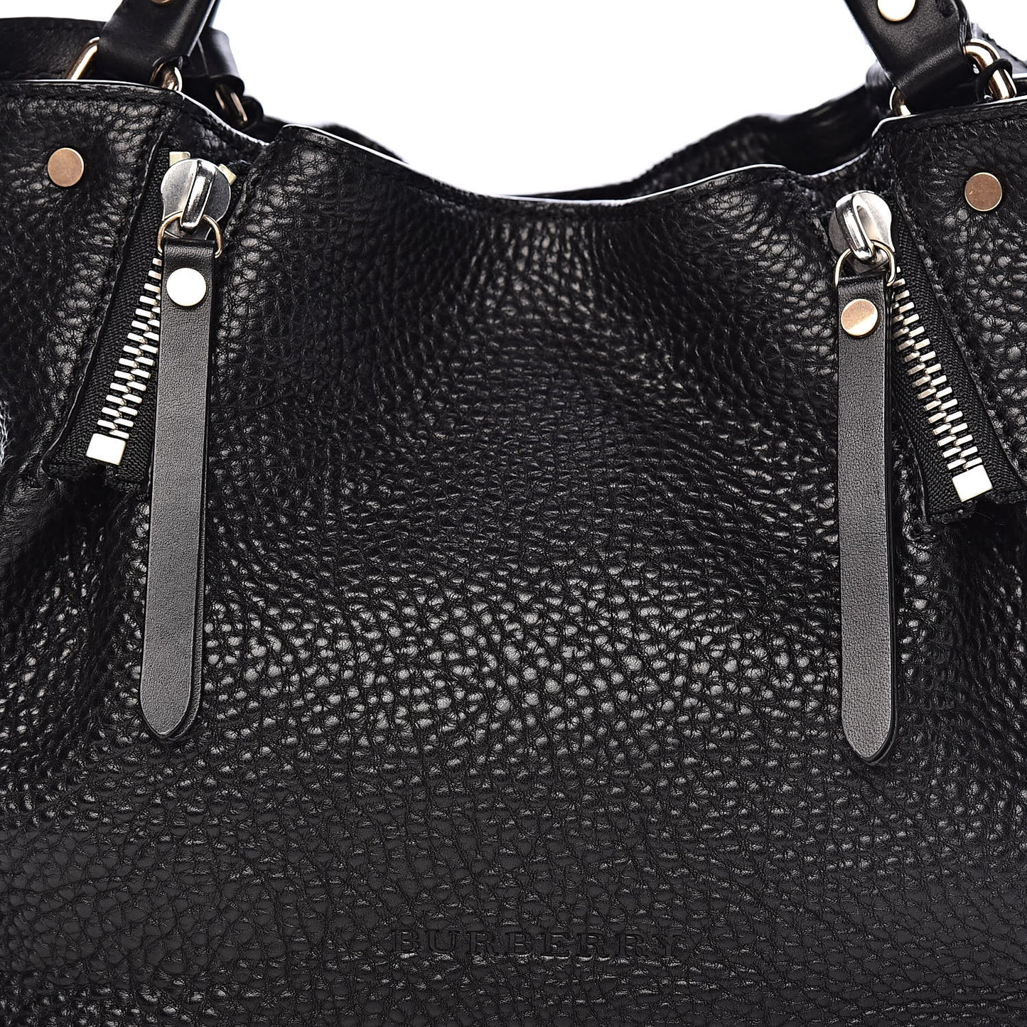 Grainy Calfskin House Check Small Maidstone Black