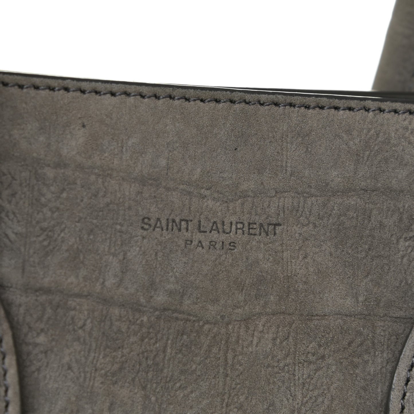 Crocodile Embossed Nubuck Small Sac De Jour Dark Anthracite