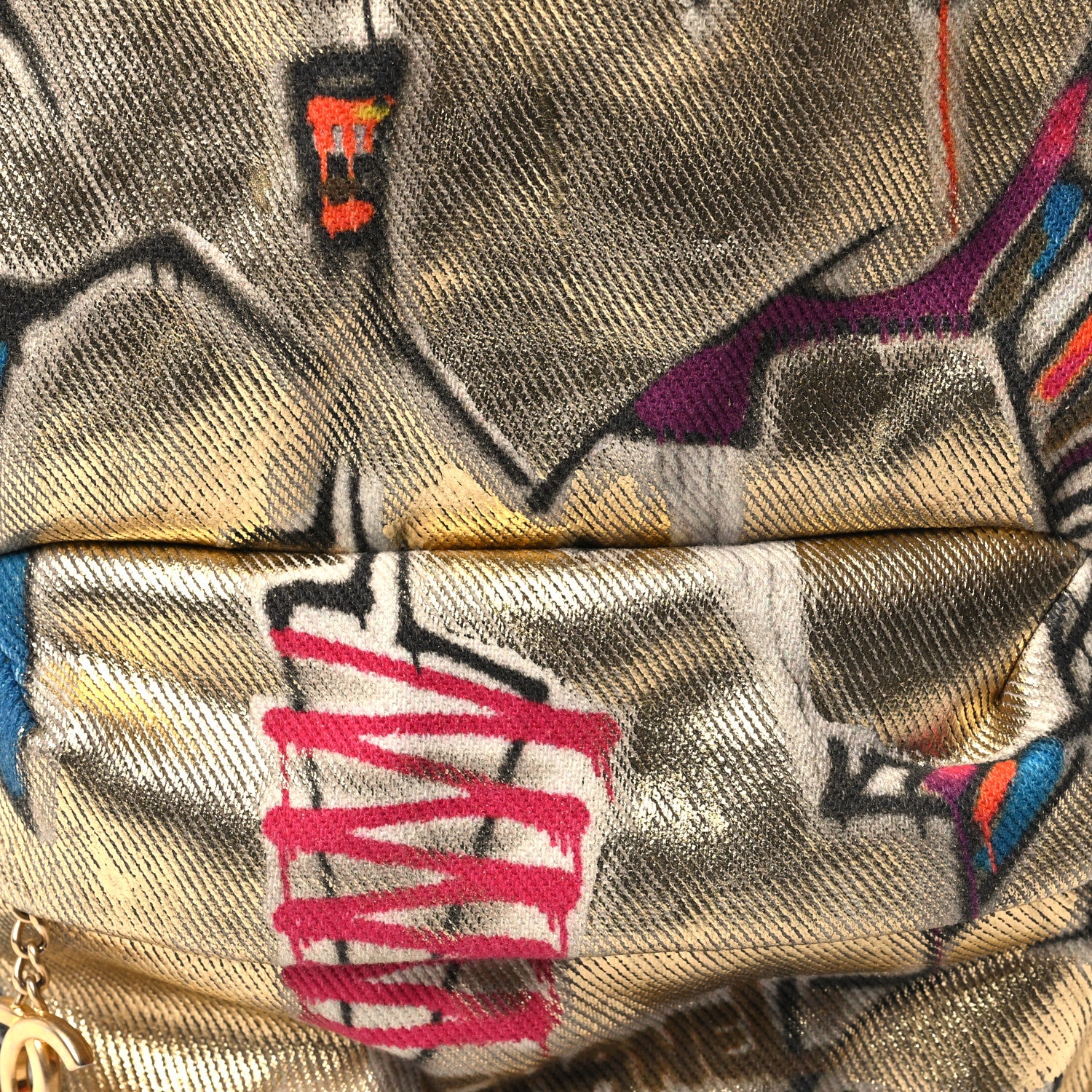 Chanel Graffiti Printed Canvas Street Spirit Backpack Multicolor 8 of 10