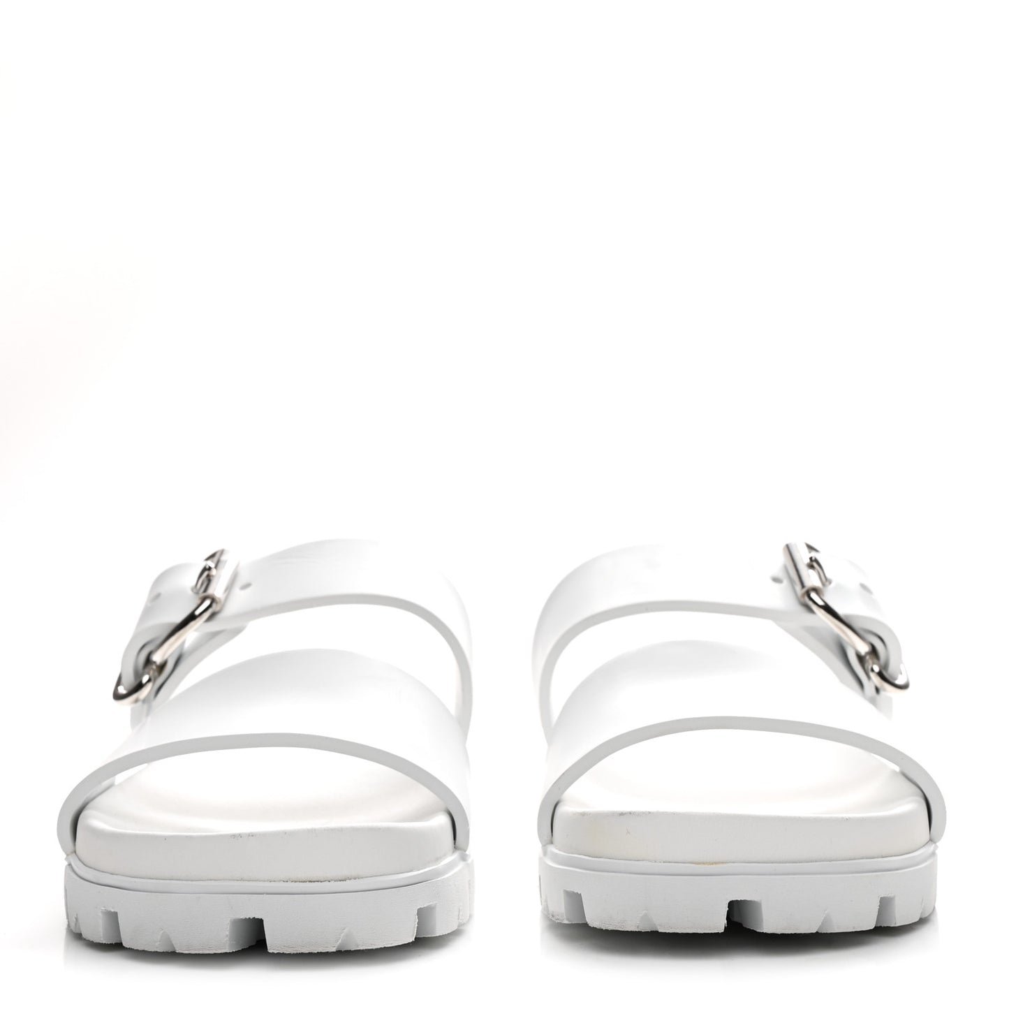 EVA Rubber Double Strap 20mm Fussbett Sandals 40 White