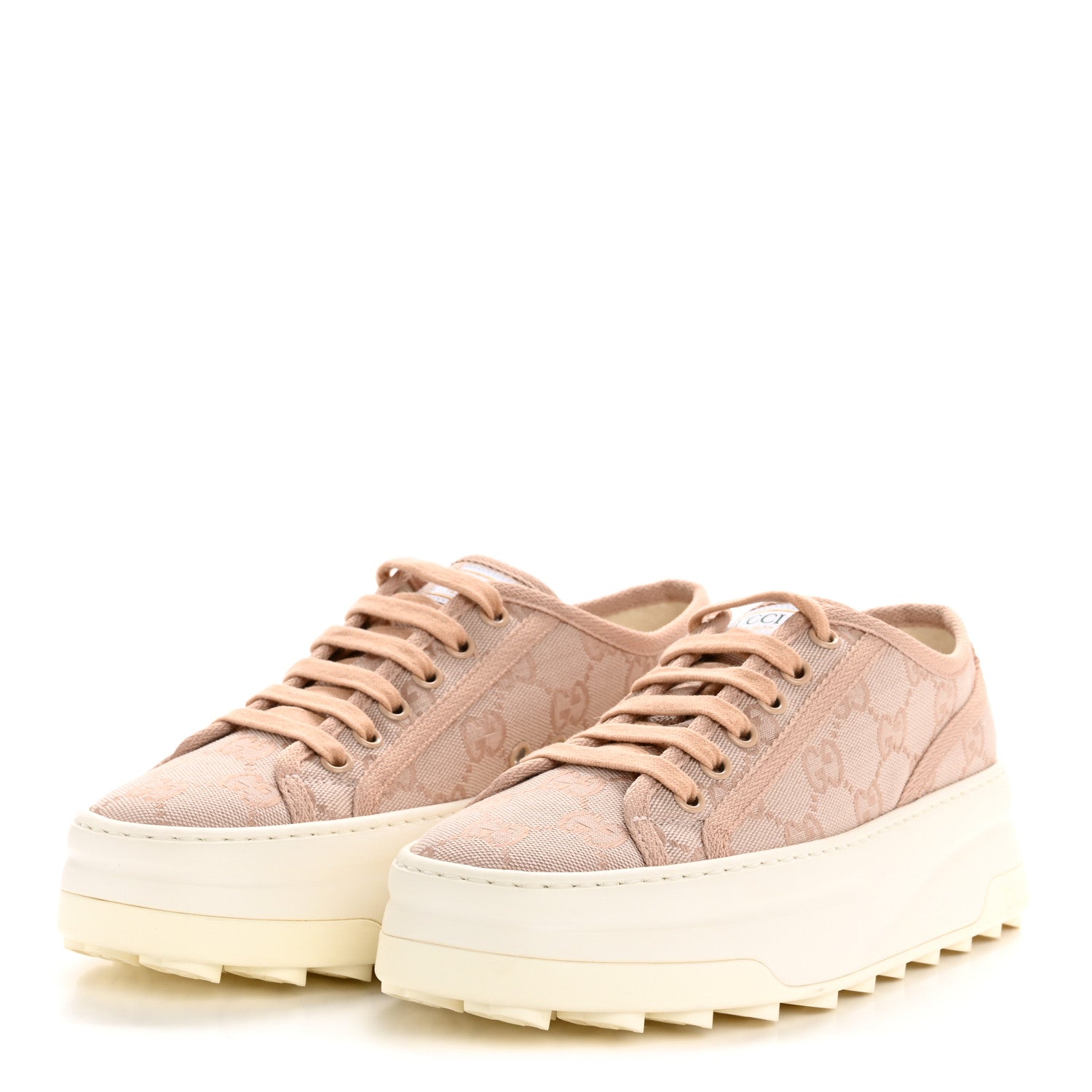 Gucci GG Monogram Womens 1977 Tennis Platform 52mm Sneakers 36 Skin Rose 4 of 10