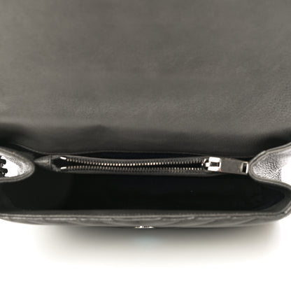 Saint Laurent Sheepskin Matelasse Chevron Monogram Medium College Bag Asphalt 5 of 12