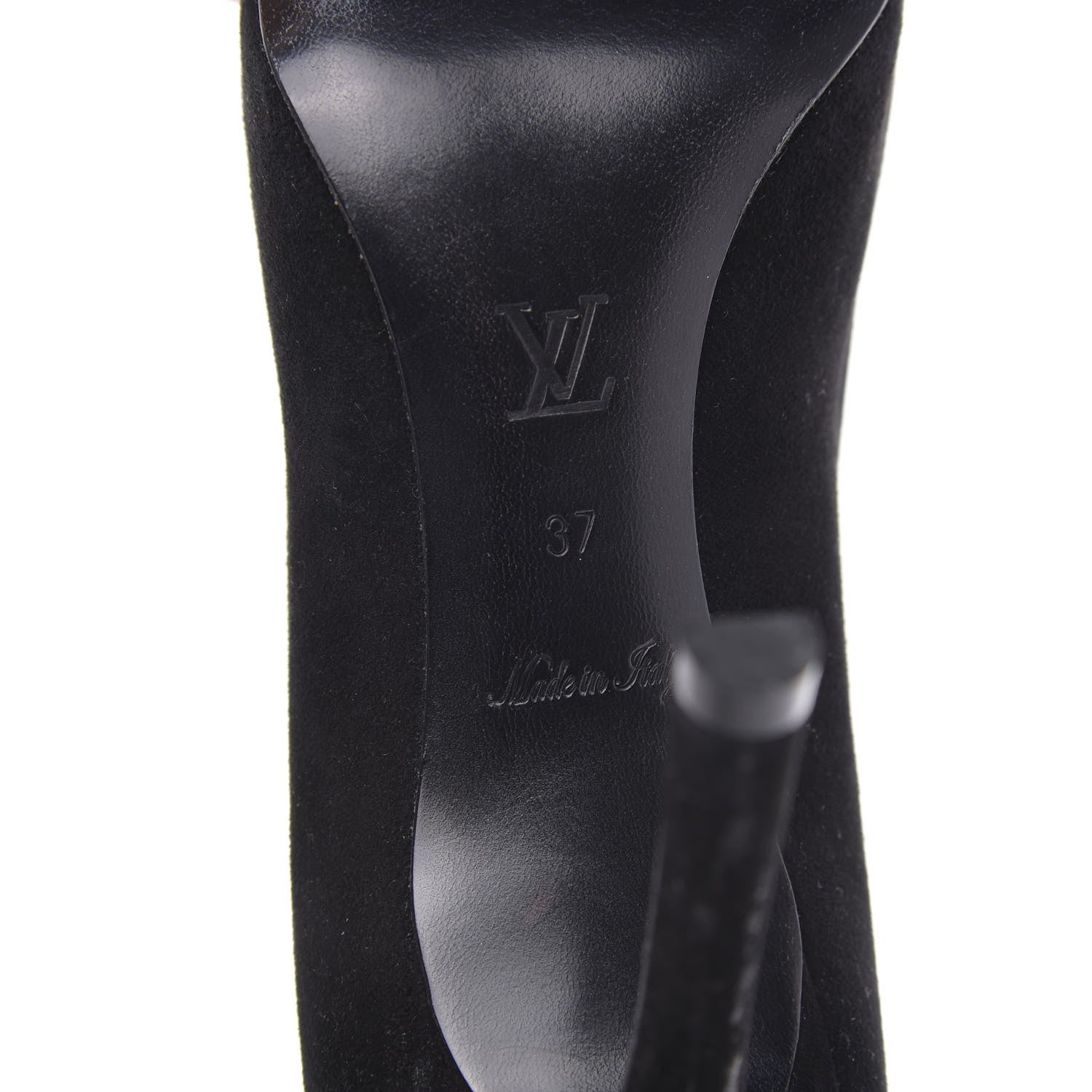 Louis Vuitton Suede Rendez Vous Pumps 37 Black 9 of 10