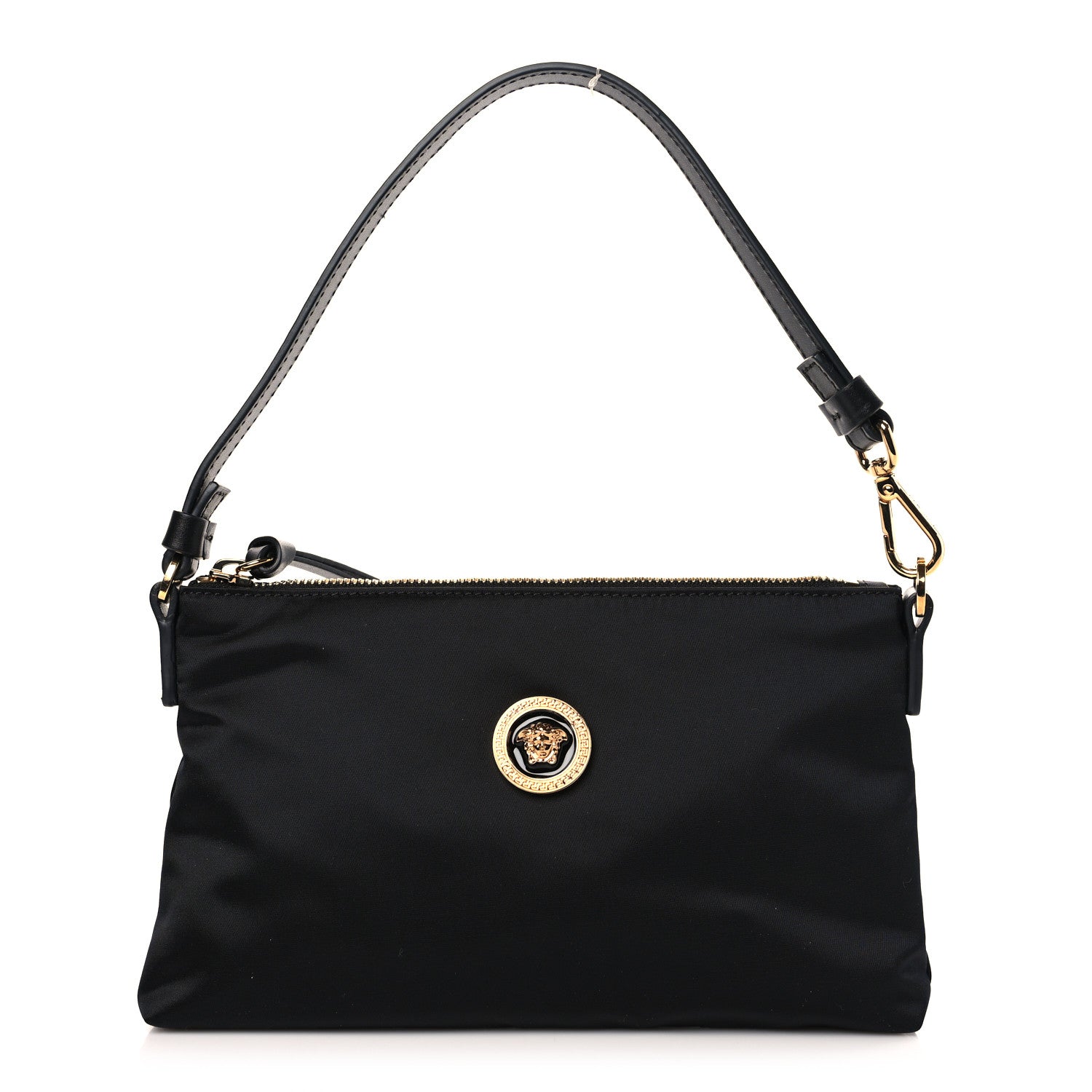 Versace Nylon Tribute Icon Flat Pouch Black 1 of 8