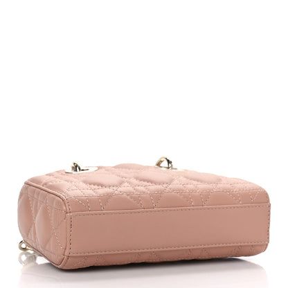 Christian Dior Lambskin Cannage Micro Lady D-Joy Rose De Vents 4 of 8