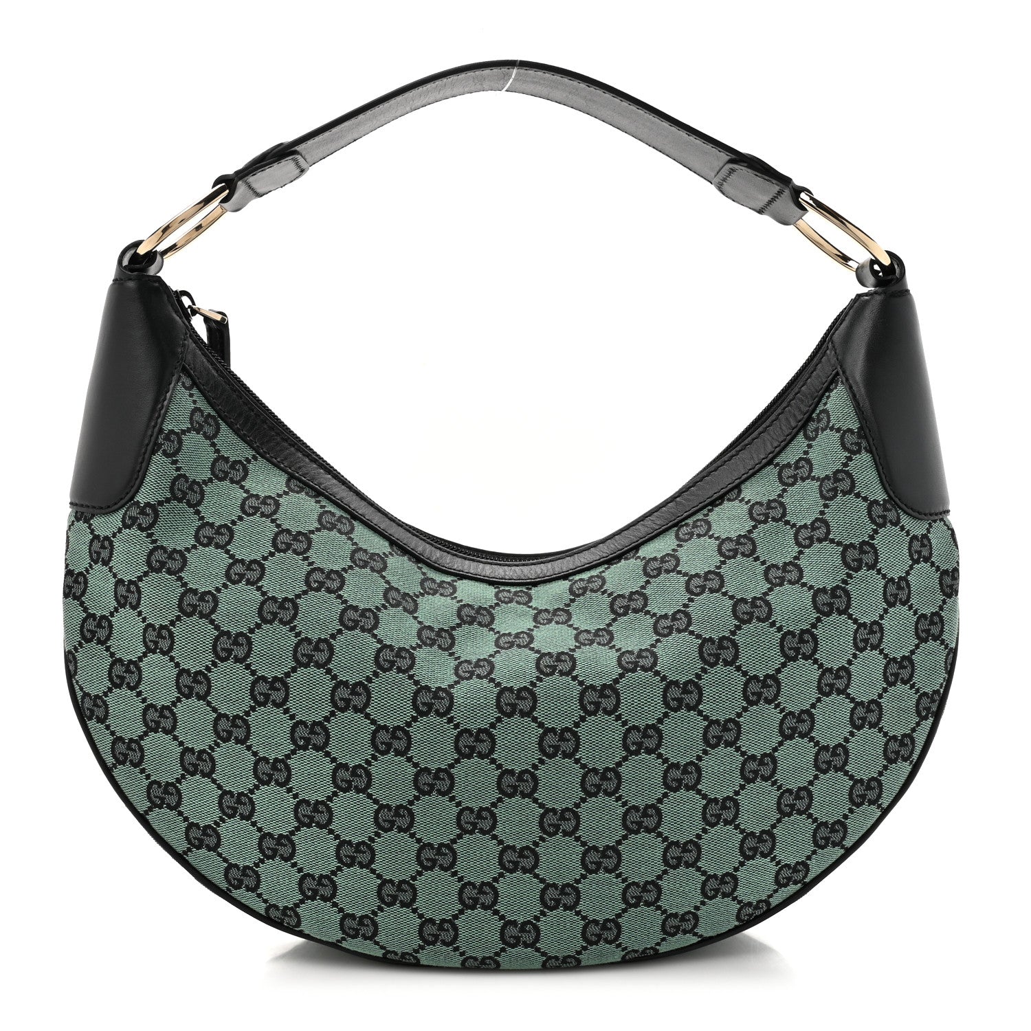 Gucci Monogram Half Moon Hobo Green 1 of 10