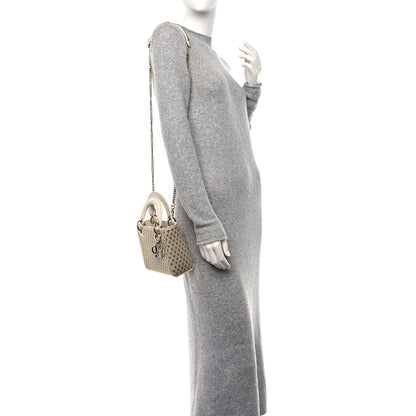 Christian Dior Metallic Jacquard Diamond Quilted Mini Lady Dior Gold 2 of 13